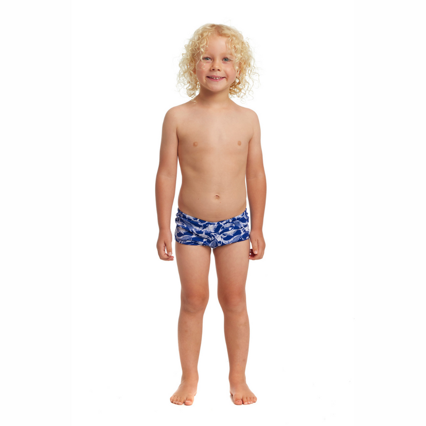 Funky Trunks Toddler Boys Swim Trunks Printed Beached Bro
