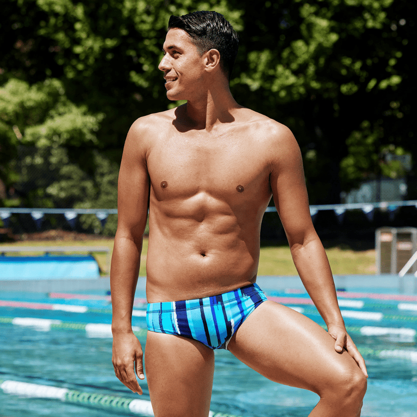 Funky Trunks Mens Swim Briefs Classic Roller Paint