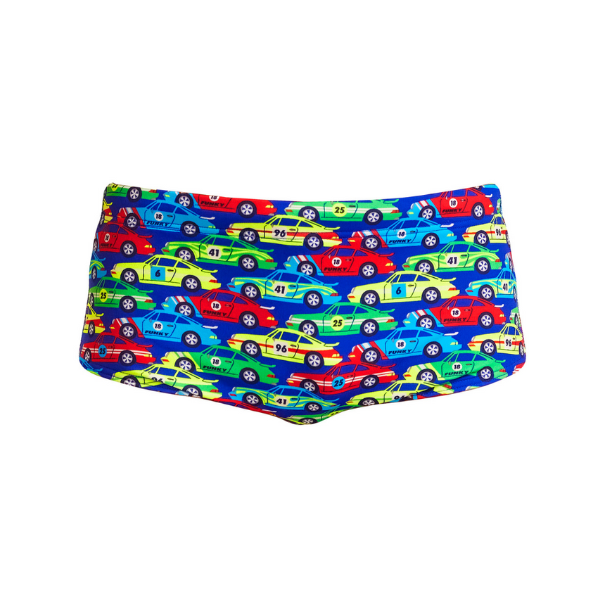 Funky Trunks Boys Swim Trunks Sidewinder Car Stacker
