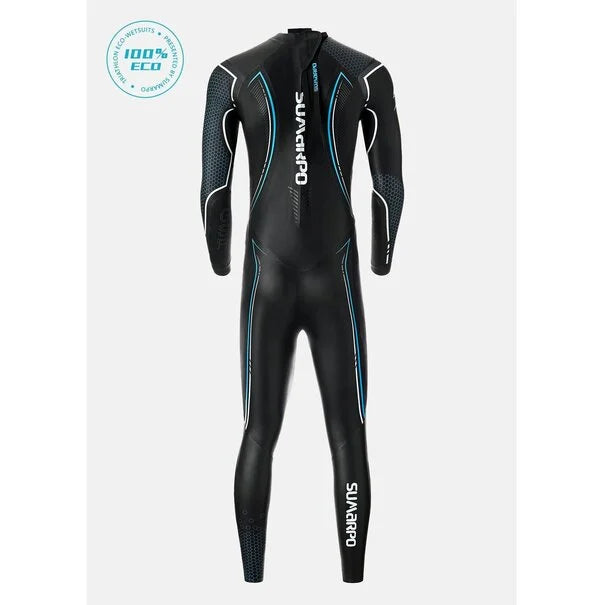 Sumarpo Herren Wetsuit Race Eco Schwarz/Blau/Weiß