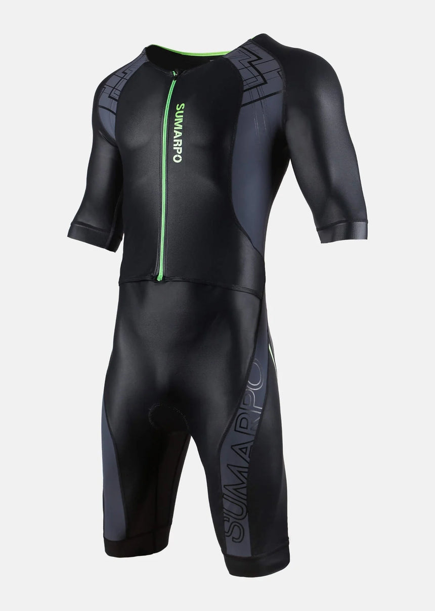 Sumarpo Damen Trisuit Hybrid Schwarz/Grün/Weiß