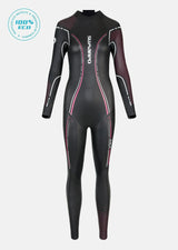 Sumarpo Damen Wetsuit Race Eco Schwarz/Rosa/Weiß