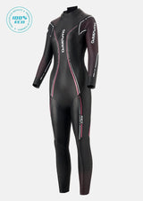 Sumarpo Damen Wetsuit Race Eco Schwarz/Rosa/Weiß