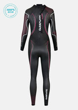 Sumarpo Damen Wetsuit Race Eco Schwarz/Rosa/Weiß