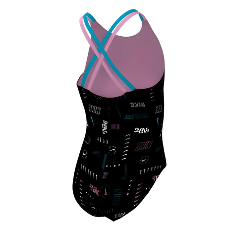 Nike Logo Toss Spiderback One Piece Black Girls