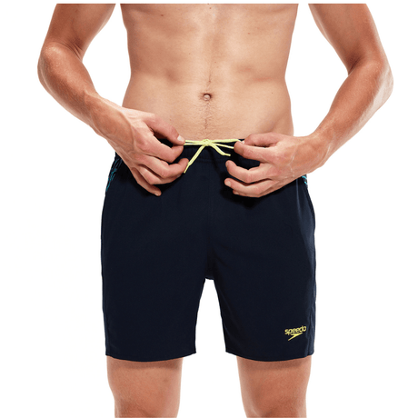 Speedo Herren Badehose Sport Panel 16" True Navy/Aquarium/Chroma/Spritz
