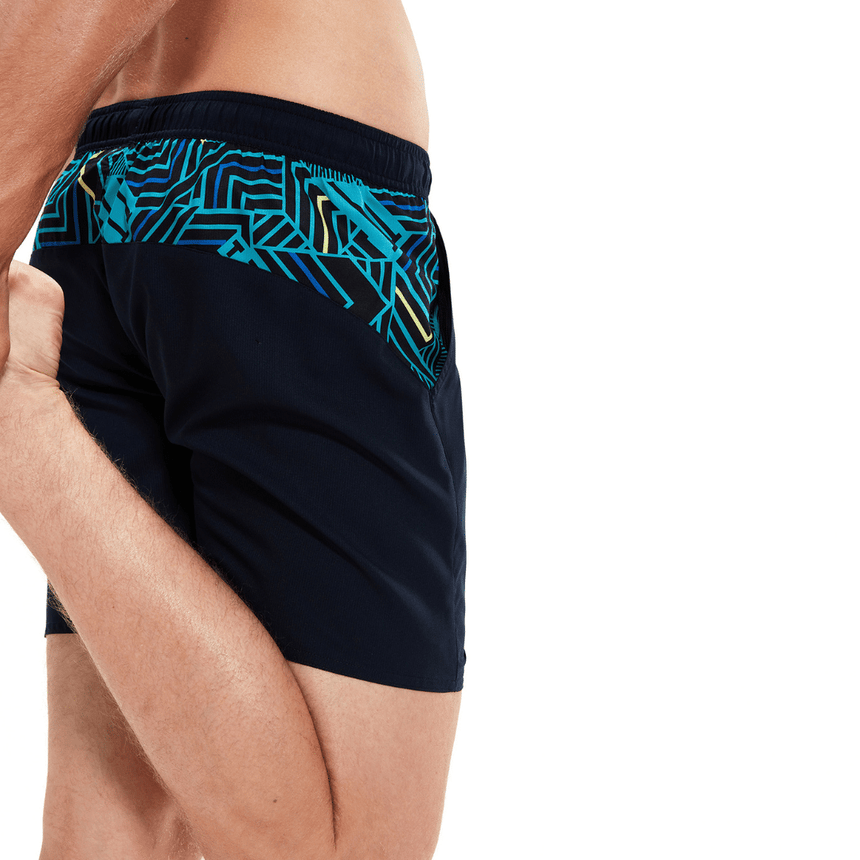 Speedo Mens Sport Panel 16" Watershort True Navy/ Aquarium/ Chroma/ Spritz