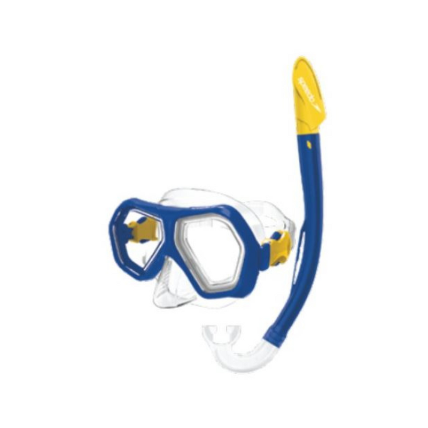 Speedo Junior Leisure Dual Lenses Combo Snorkel Blue / Yellow