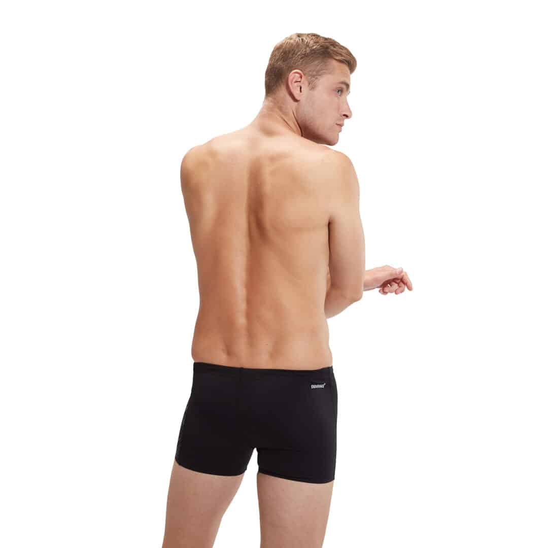 Speedo Mens Hyperboom Panel Aquashort Black/USA Charcoal/White