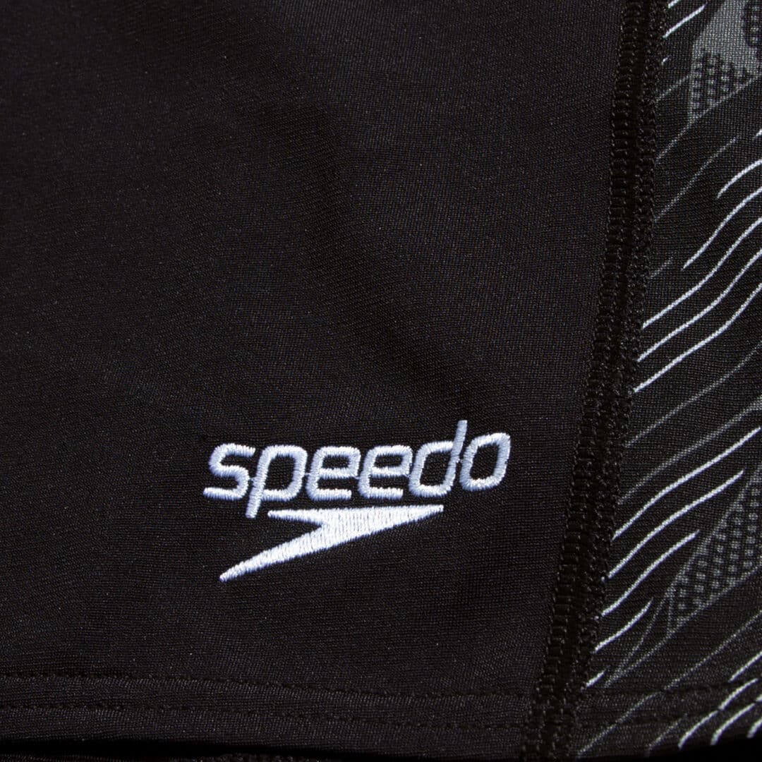 Speedo Mens Hyperboom Panel Aquashort Black/USA Charcoal/White