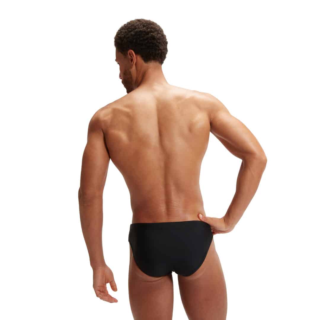 Speedo Mens Medley Logo 7cm Brief Black / USA Charcoal