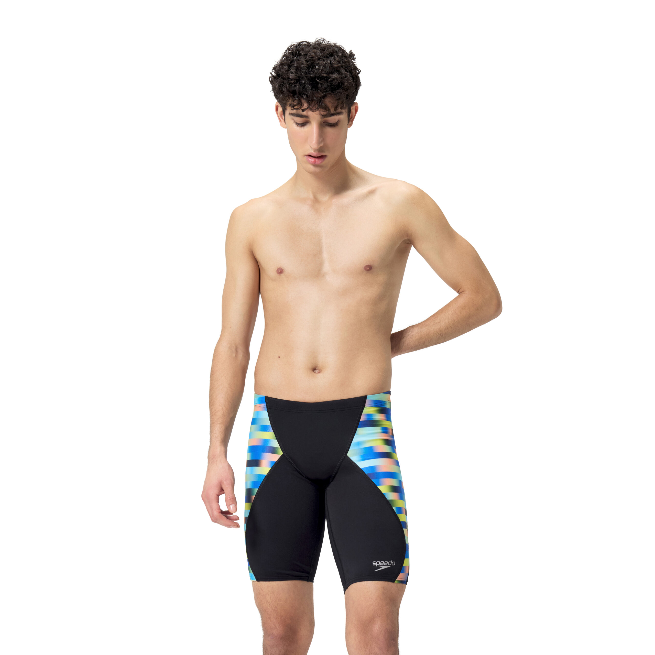 Speedo Badehose Jammer Allover Digital V-Cut Blau/Grün/Blau