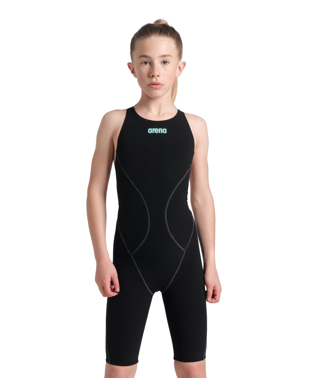 Arena Meisjes Wedstrijdbadpak Powerskin Impulso Open Back Zwart