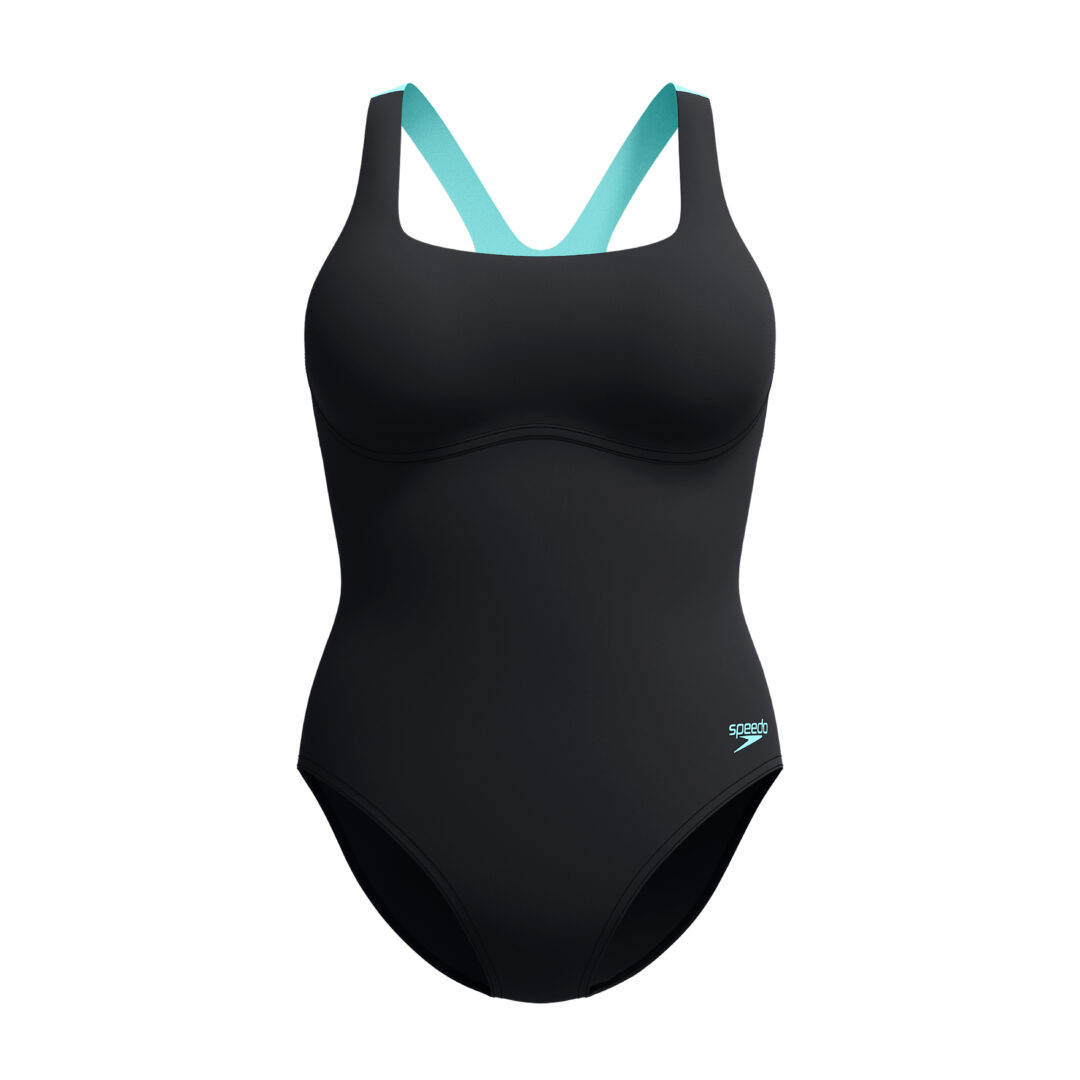 Speedo Badpak met ZwemBH Flex Band Zwart / Blauw