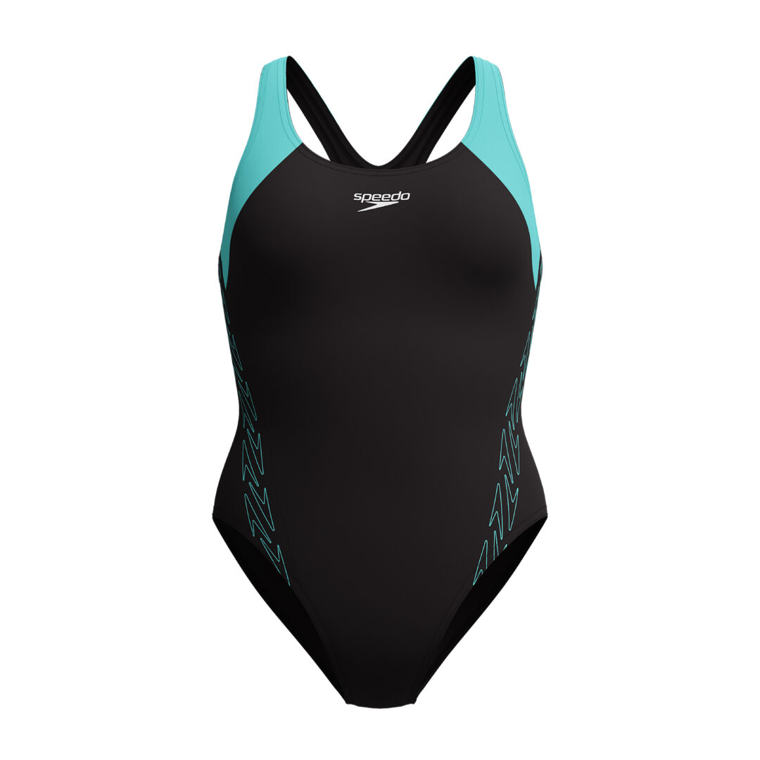 Speedo Badpak Hyperboom Splice Racerback Zwart / Blauw