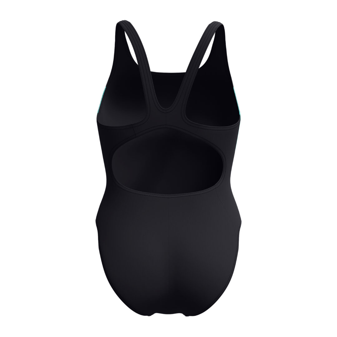 Speedo Badpak Allover Digital Vback Zwart / Blauw