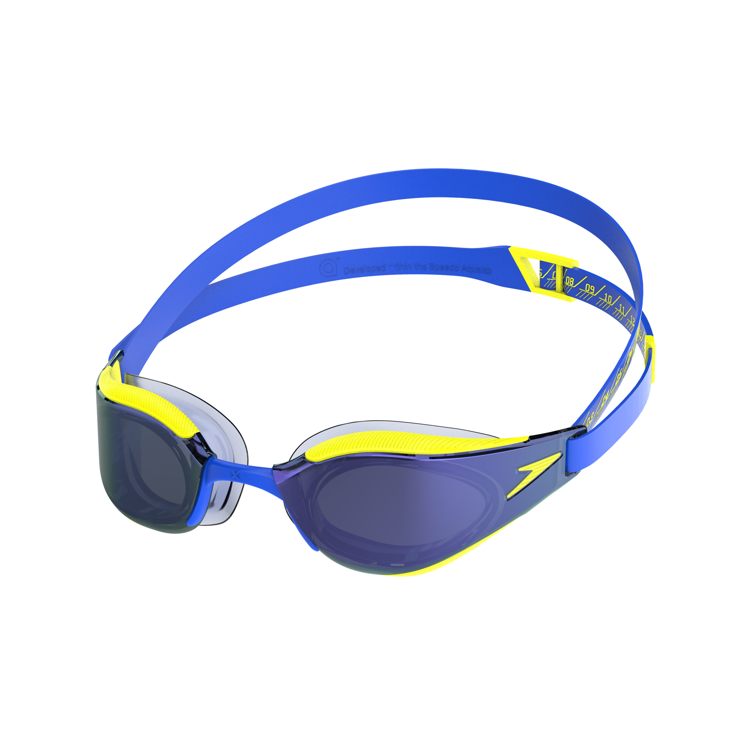 Speedo Schwimmbrille Fastskin Hyper Elite Mirror Blau / Gelb / Blau