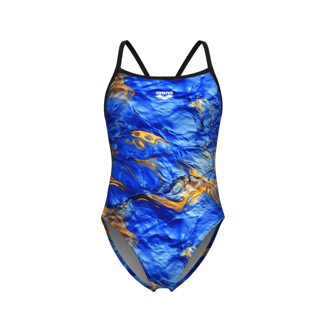 Arena Badpak Gold Leaves Challenge Back Blauw