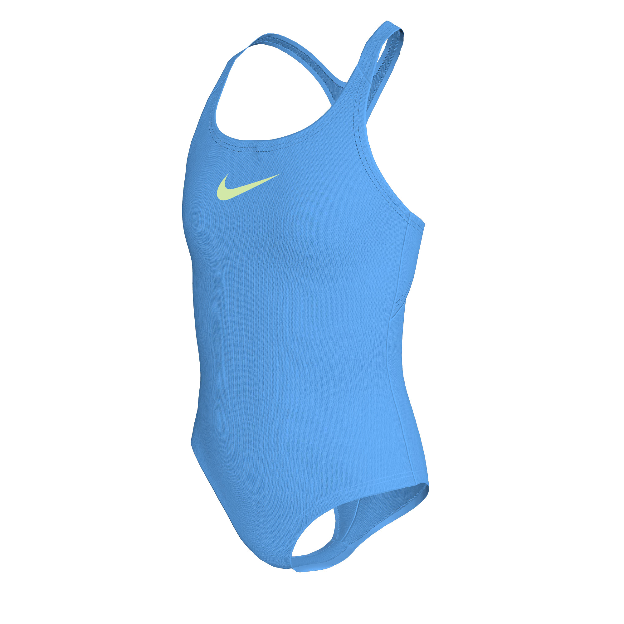 Nike Mädchen Badeanzug Racerback Solid Blau