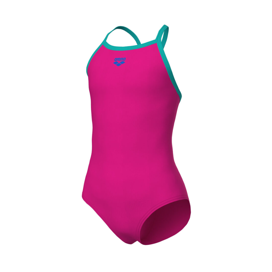 Arena Mädchen Badeanzug Light Drop Back Solid Rosa / Blau