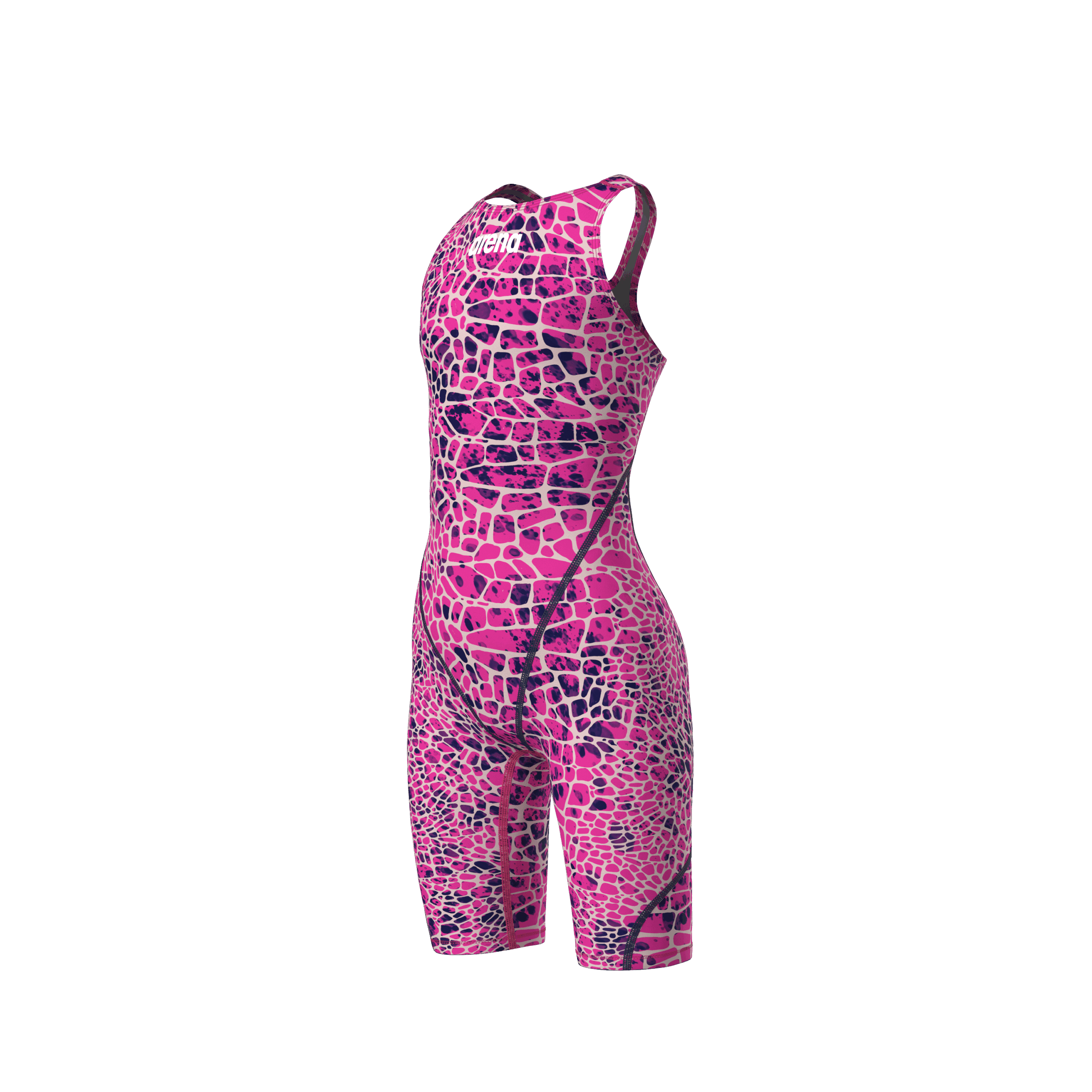 Arena Meisjes Wedstrijdbadpak Powerskin ST Next Open Rug Snakeskin Roze
