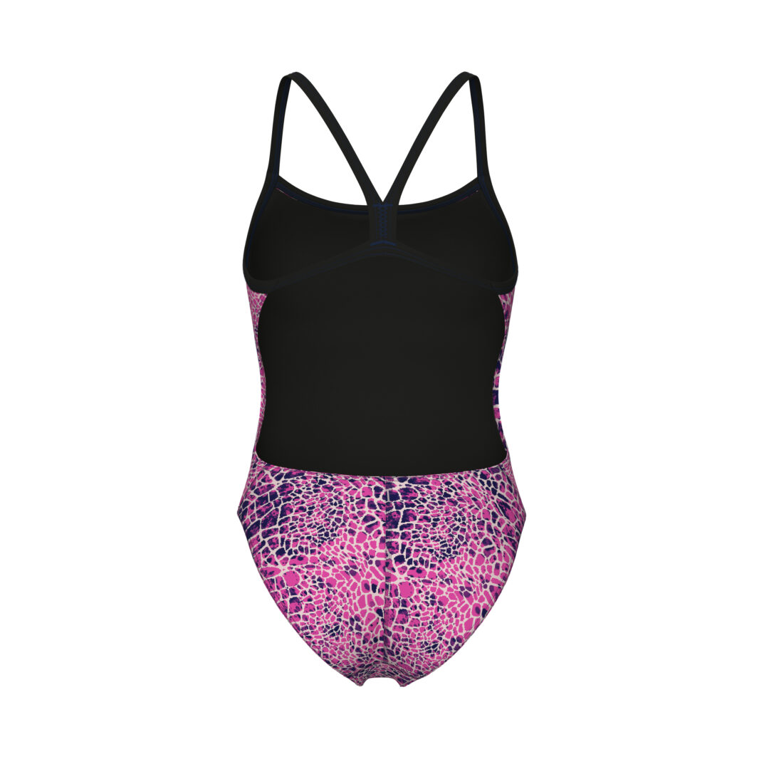 Arena Badpak Challenge Back Snakeskin Roze
