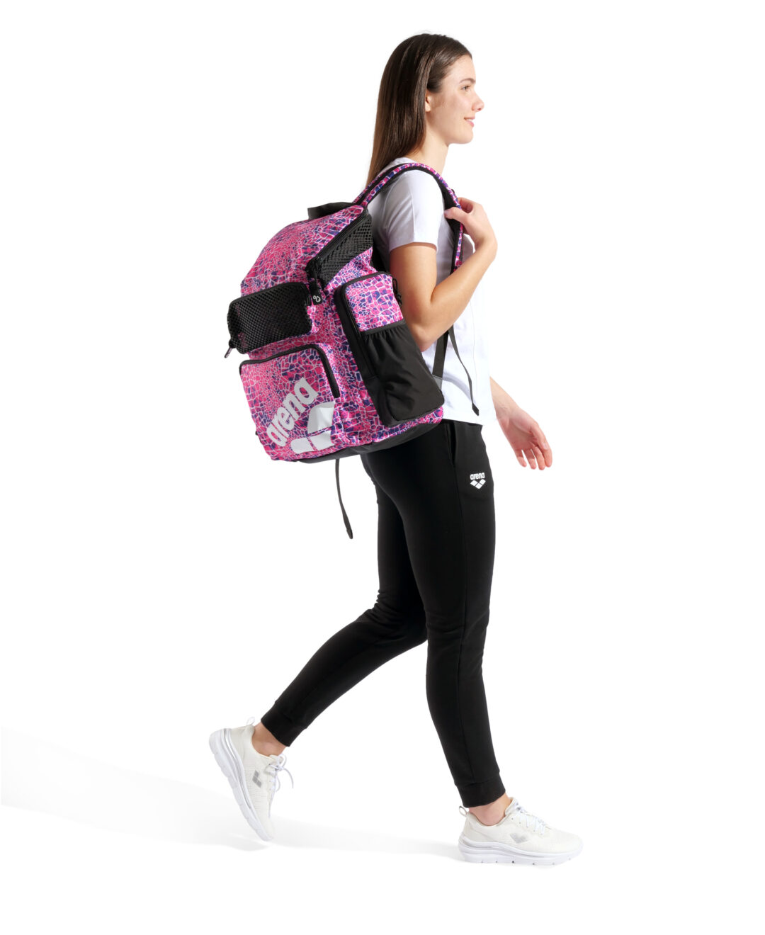 Arena Rugtas 45L One Go Snakeskin Roze